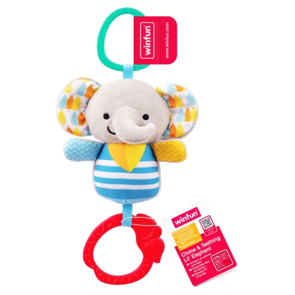 Winfun Chime & Teething Lil' Elephant Toddler, 0-2 Years