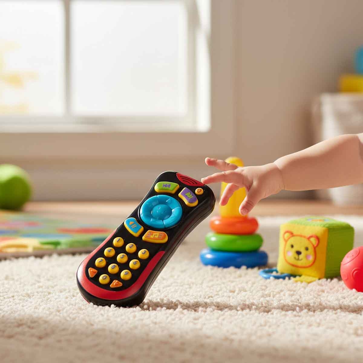 وين فن ريموت تفاعلي بأضواء وأصوات للأطفال عمر 0-2 سنوات
