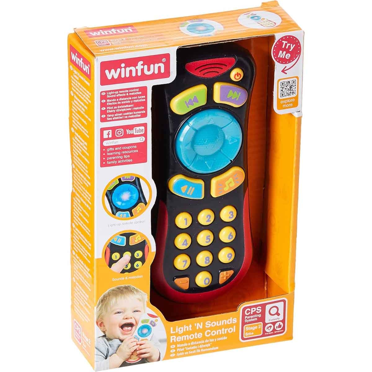 وين فن ريموت تفاعلي بأضواء وأصوات للأطفال عمر 0-2 سنوات