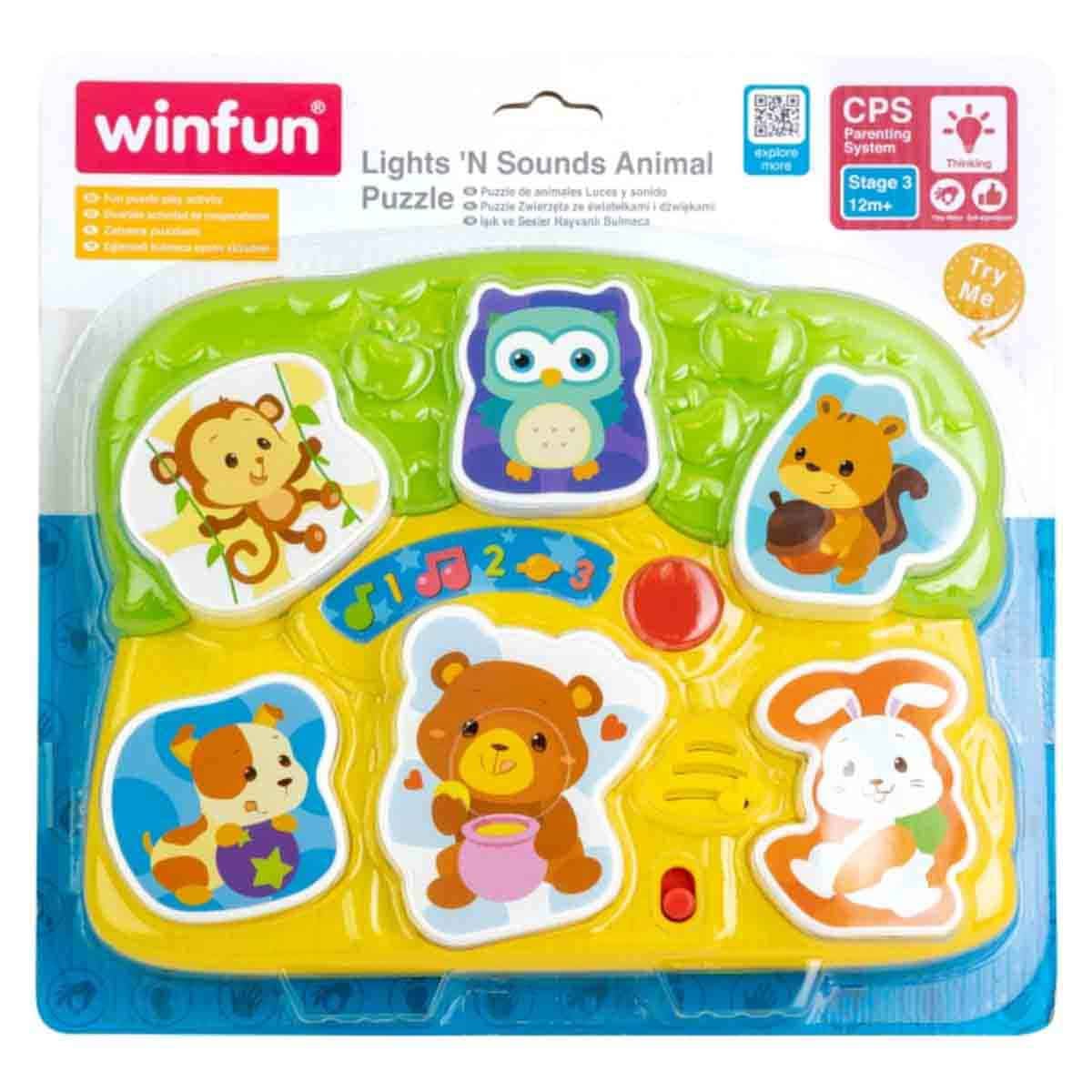 Winfun Lights 'N Sounds Animal Puzzle Toddler, 0-2 Years