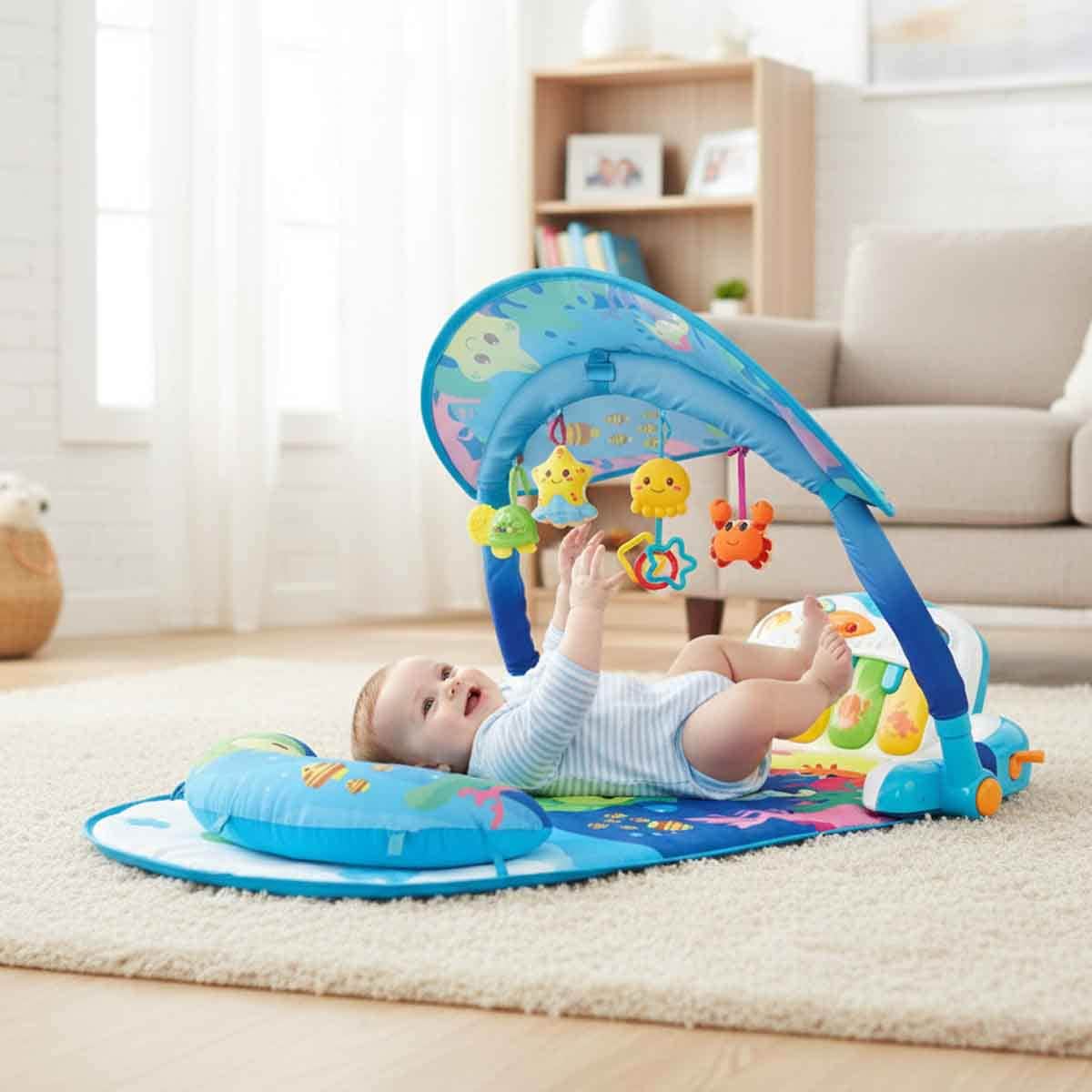 Winfun Magic Lights Musical Play Gym Toddler, 0-2 Years