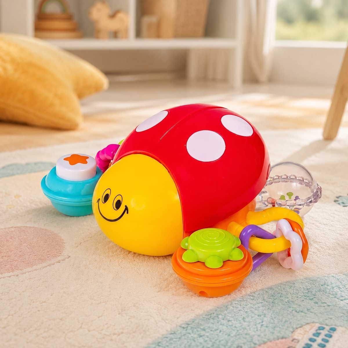 Winfun Press 'N Go Activity Ladybug Interactive Toy Toddler, 0-2 Years