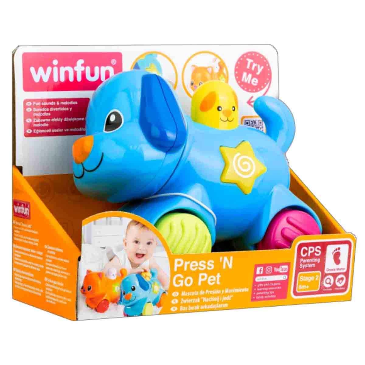Winfun Press ’N Go Pet-Puppy Interactive Toy Toddler, 0-2 Years
