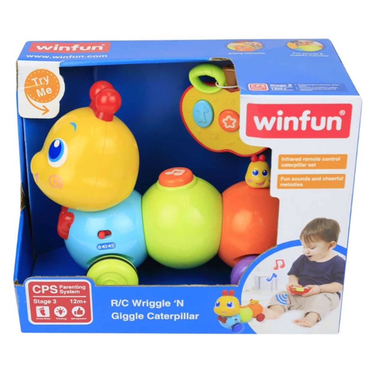 Winfun Remote Control Wriggle 'N Giggle Caterpillar Toy Toddler, 0-2 Years