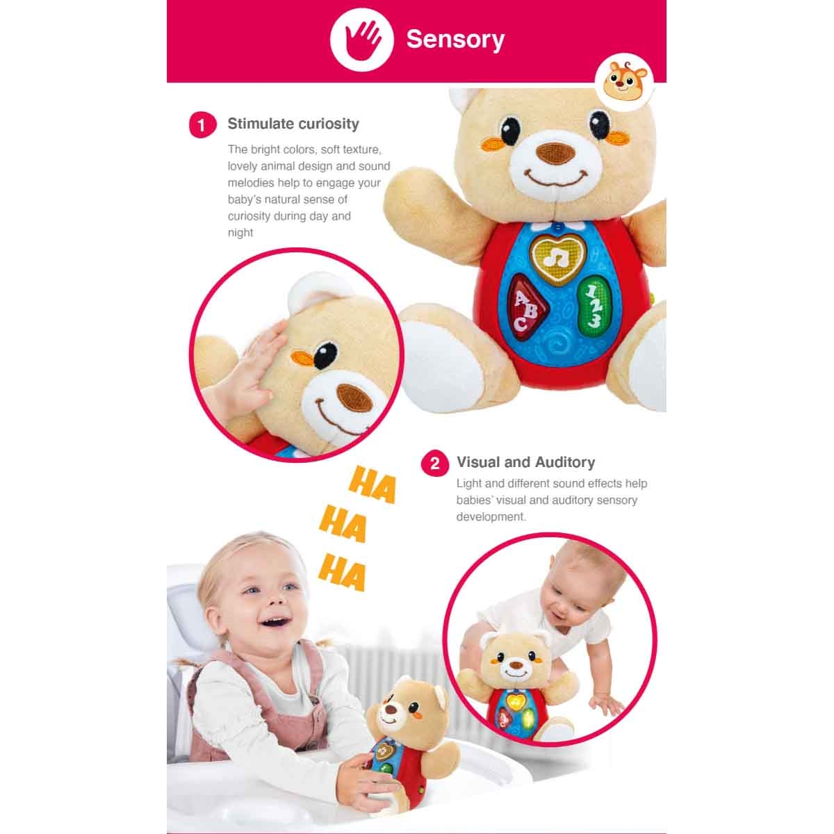 Winfun Sing 'N Learn With Me-Bear Interactive Toy Toddler, 0-2 Years