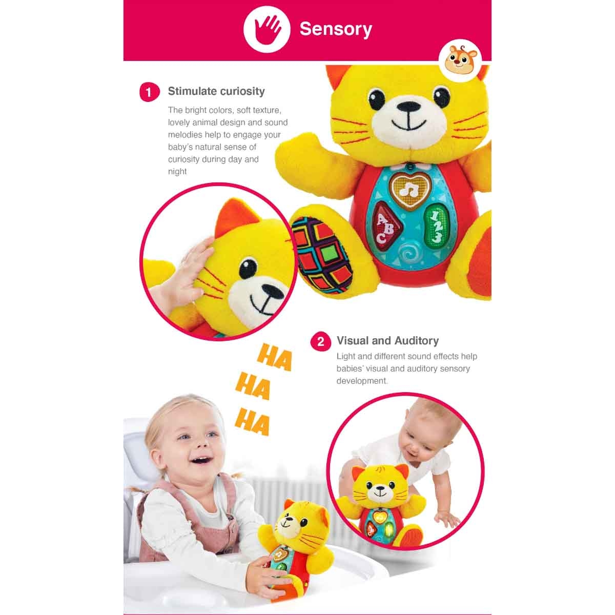 Winfun Sing 'N Learn With Me-Kelsey Cat Interactive Toy Toddler, 0-2 Years