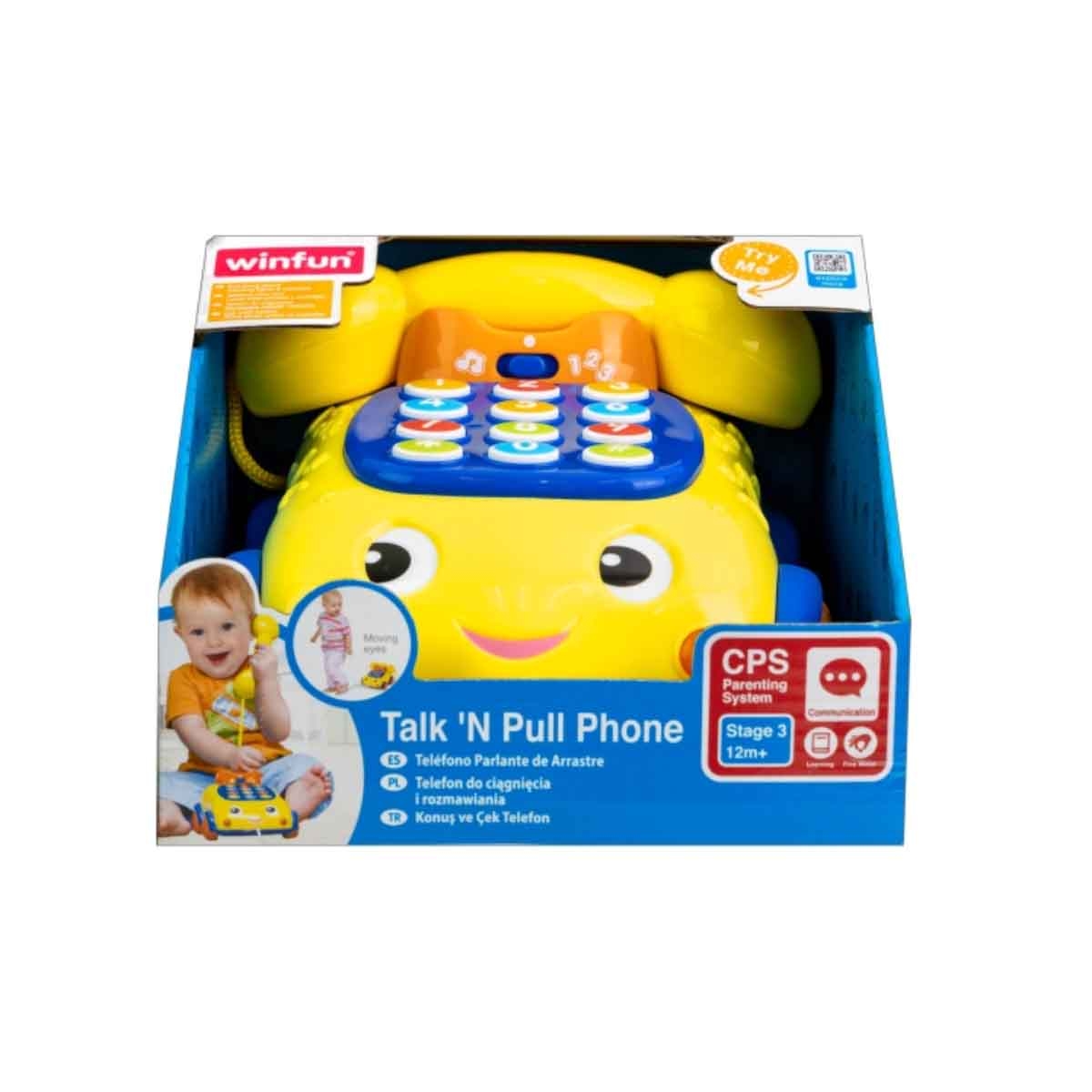 Winfun Talk 'N Pull Phone Sound Toy Toddler, 0-2 Years