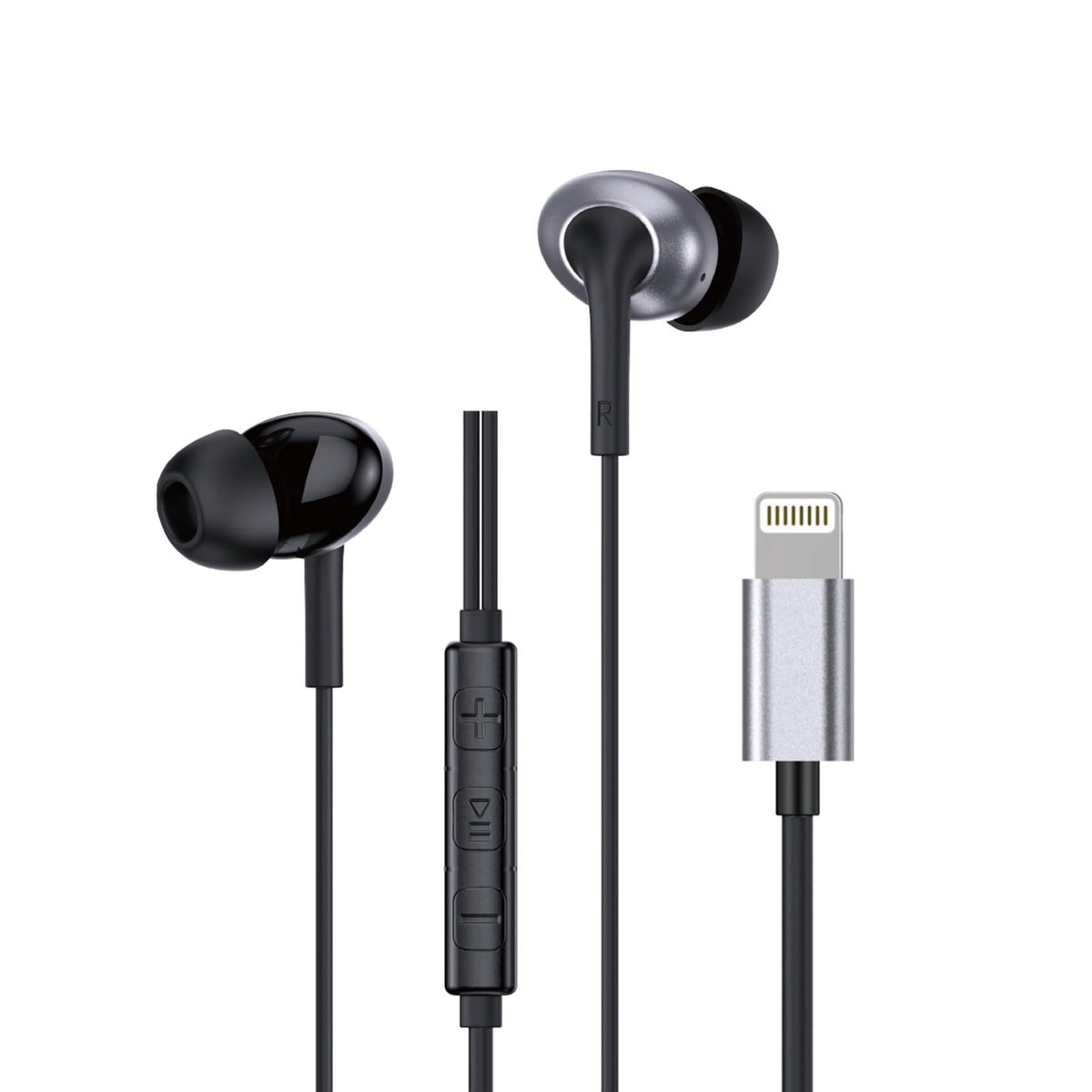 WiWU Black Lightning Stereo Wired Earphones