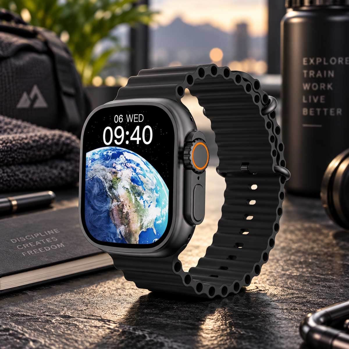 WiWU Black SW01 Ultra Lite Smartwatch