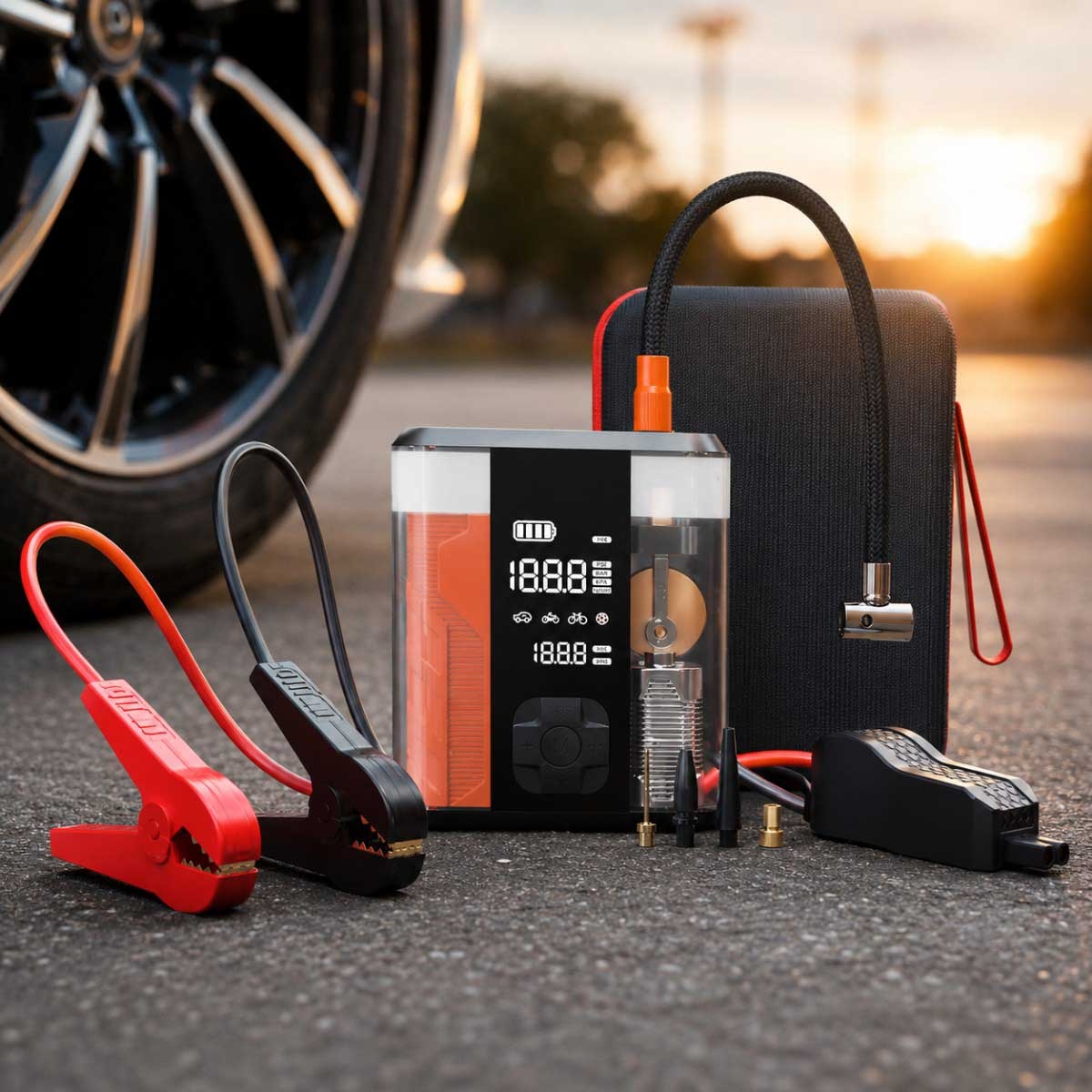 WiWU Car Guardian 4-in-1 Jump Starter & Tire Inflator