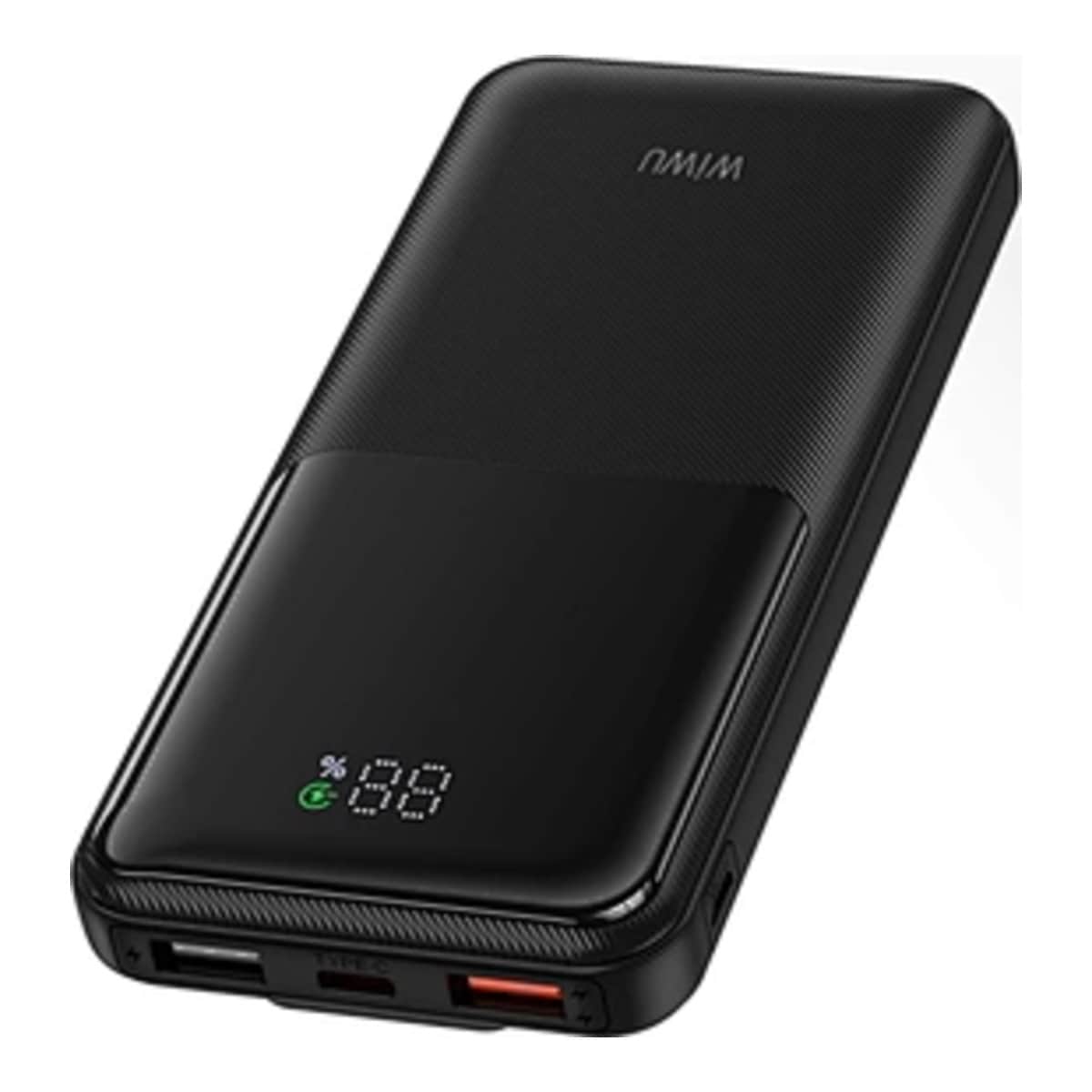 WiWU Car Mount & Charger with GaN Fast Charger + OWS Earbuds + USB-C to USB-C Cable + Power Bank & Smart Watch Bundle