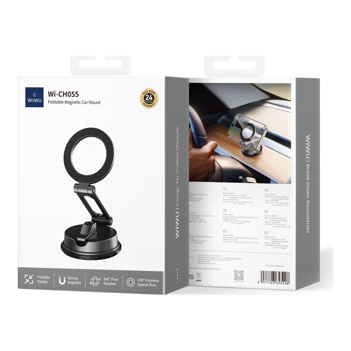 WiWU Foldable Magnetic Car Phone MountWiWU