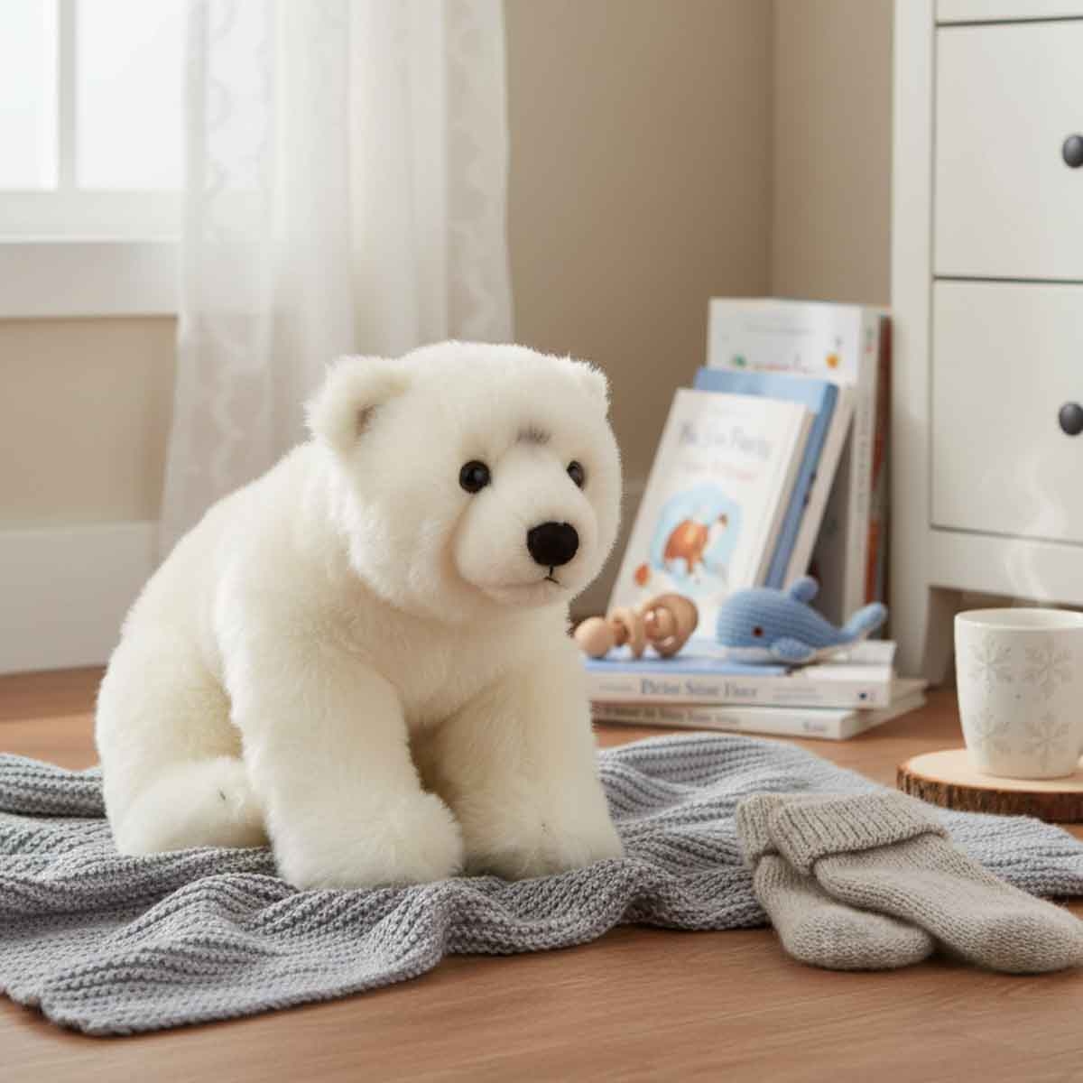 WWF 9" Polar Bear Floppy Plush Toy Unisex, 3-4 Years