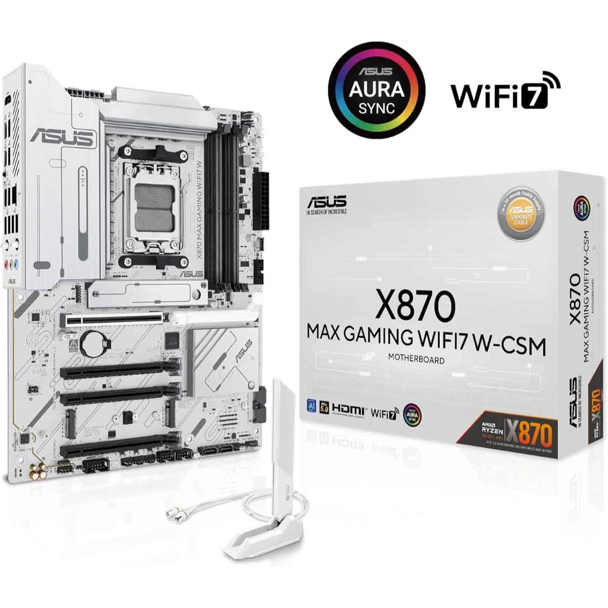 Asus X870 Max Gaming WiFi 7 W-CSM Motherboard