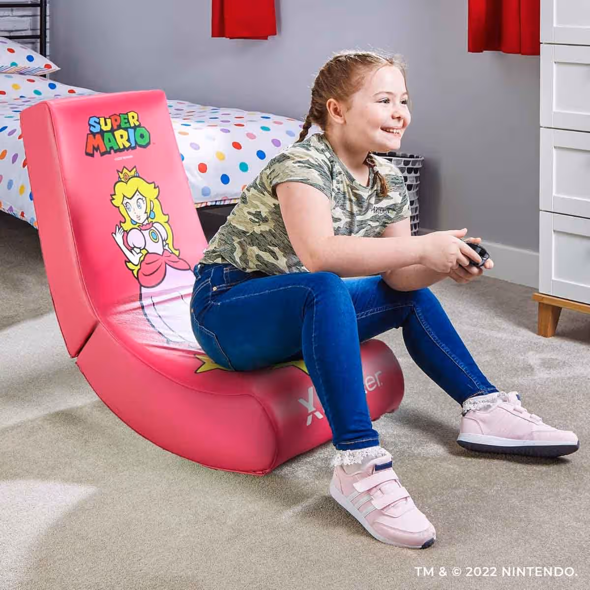 X-Rocker Nintendo All-Star Peach Video Rocker Gaming Chair