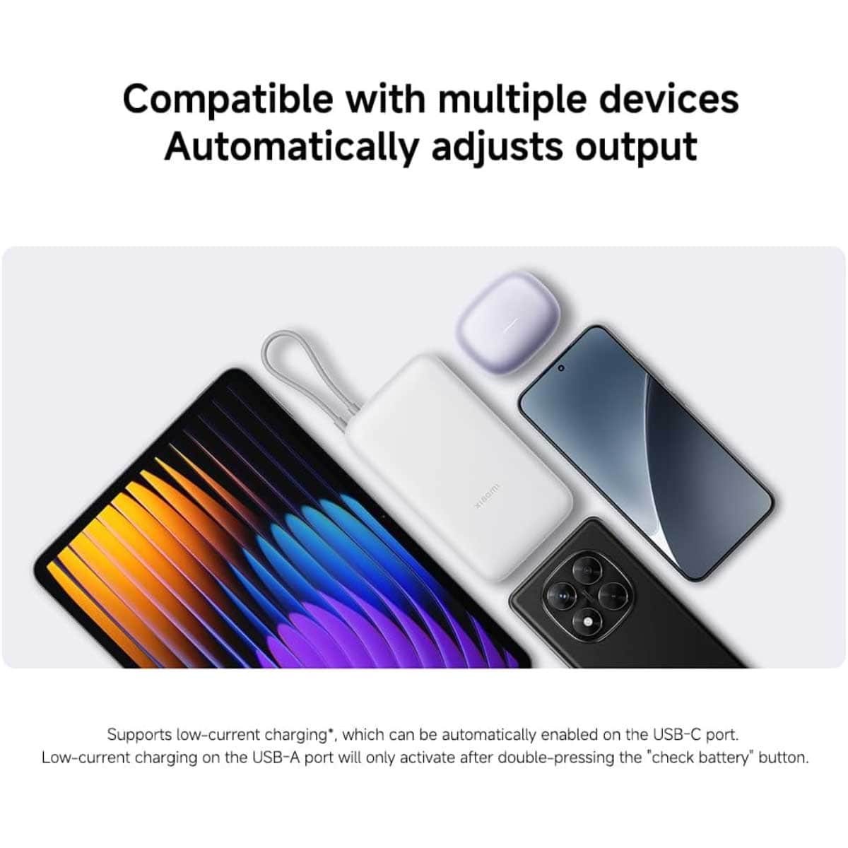 Xiaomi 20000mAh Integrated Cable Power Bank