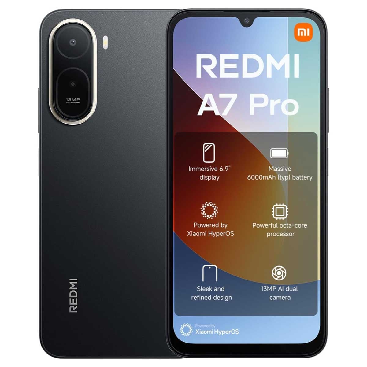 Xiaomi Redmi A7 Pro Android Smartphone (4GB + 128GB), KSA Version - Black