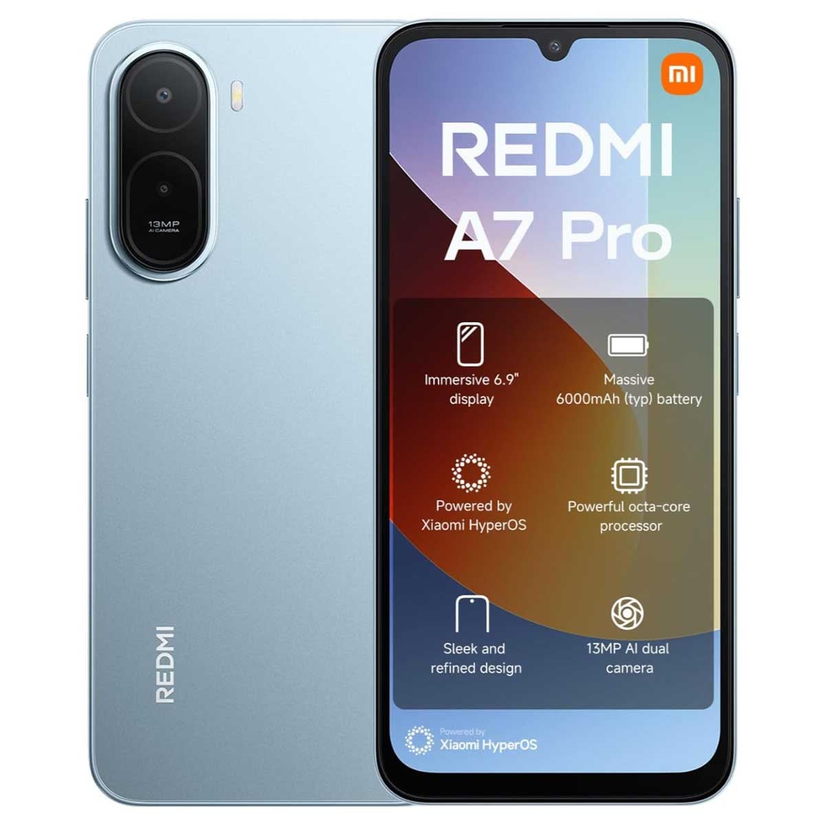 Xiaomi Redmi A7 Pro Android Smartphone (4GB + 128GB), KSA Version - Mist Blue