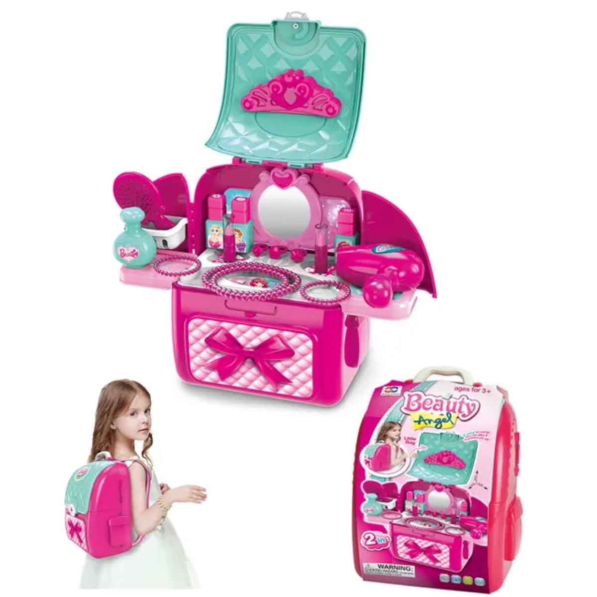 شيونغ تشينغ حقيبة ملاك التجميل 2 في 1 للبنات 3-4 سنوات
