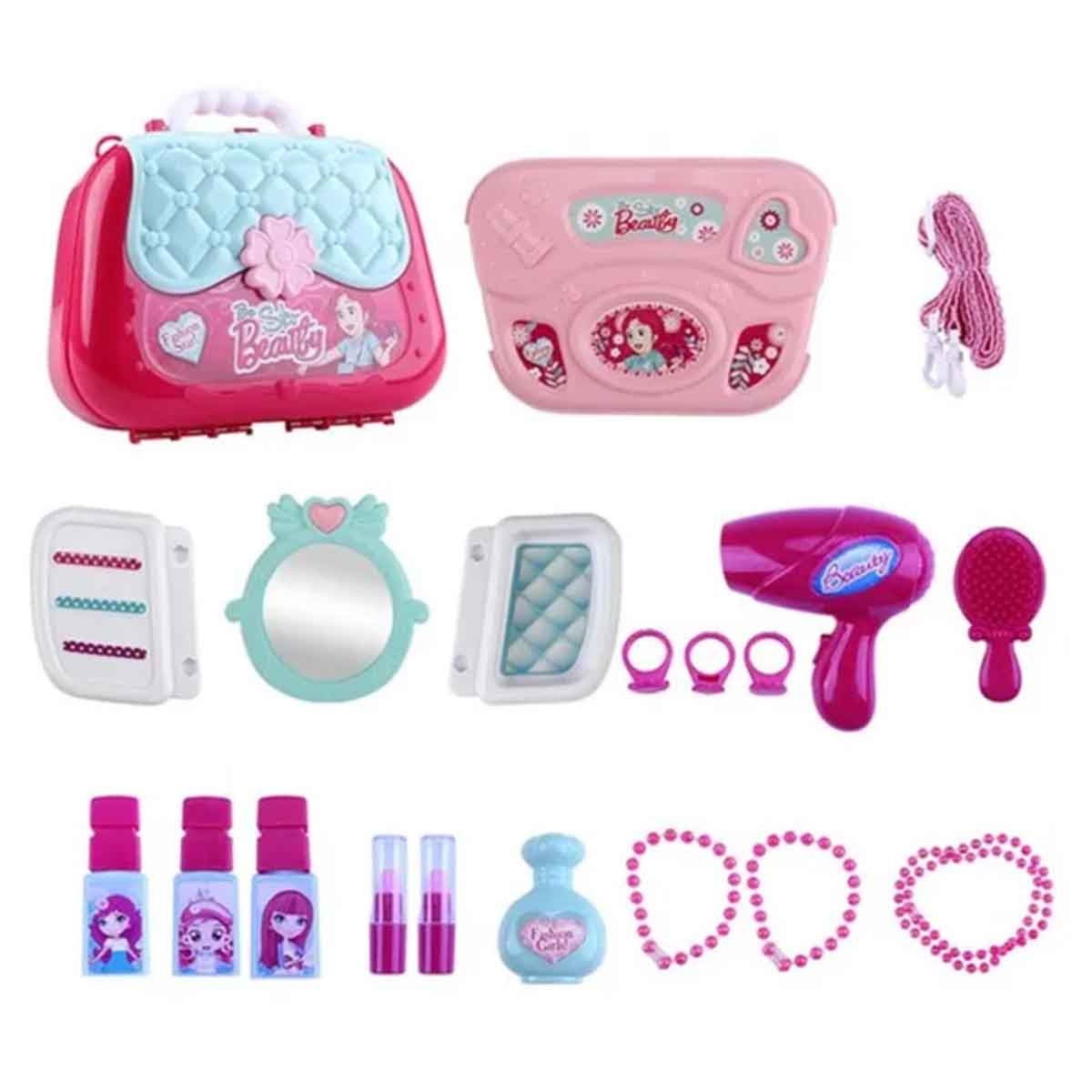 شيونغ تشينغ مجموعة تجميل الأميرة الصغيرة 2 في 1 للبنات 3-4 سنوات