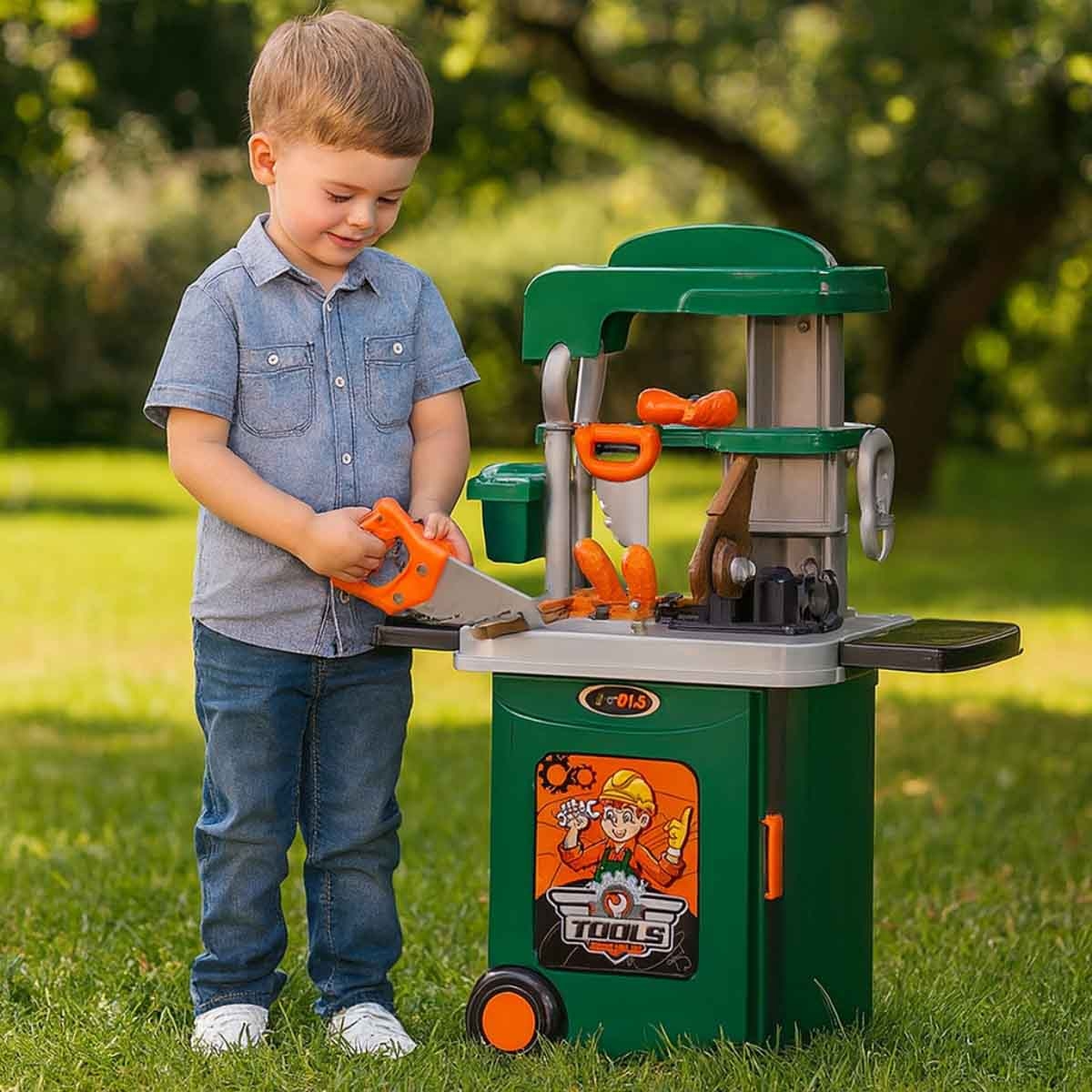 شيونغ تشينغ مجموعة أدوات ديلوكس مع حقيبة 3 في 1 للبنات 3-4 سنوات