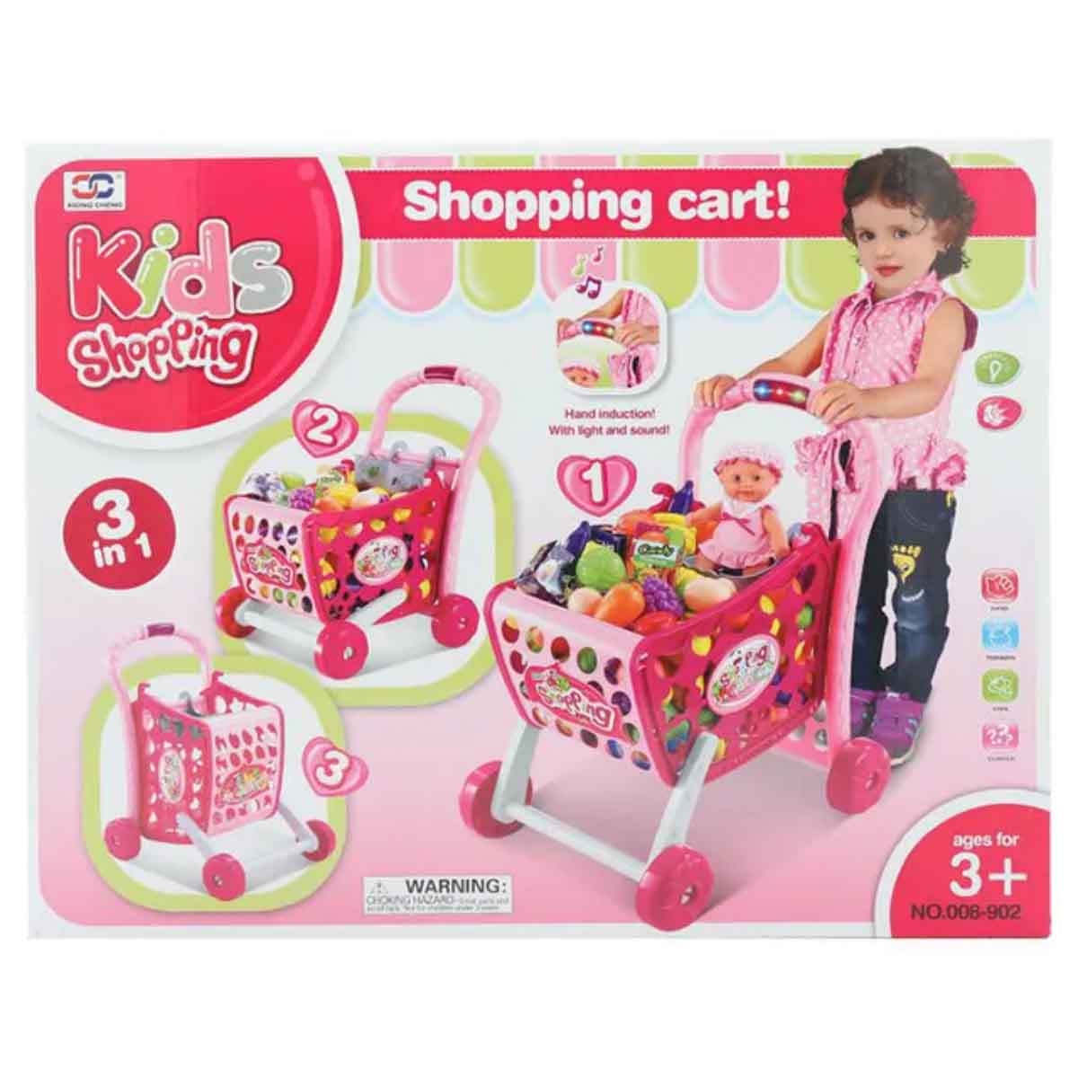 Xiong Cheng 3-In-1 Kids Shopping Cart Girls, 3-4 Years