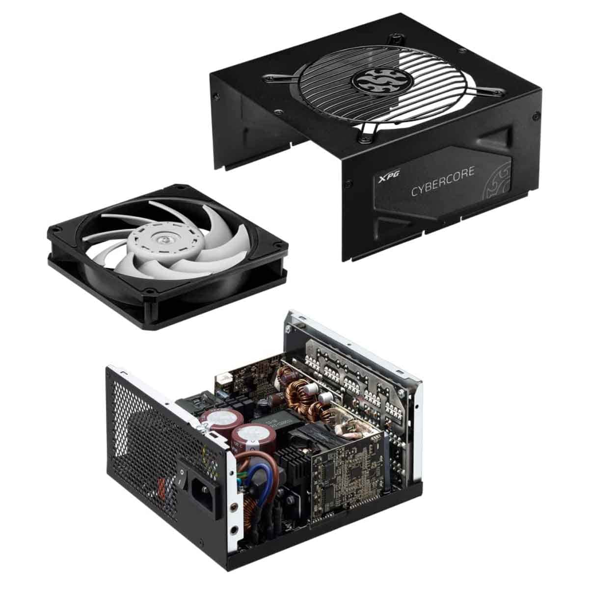 إكس بي جي مزود طاقة 1300W Cybercore بشهادة 80+ Platinum بمكثفات يابانية معياري بالكامل