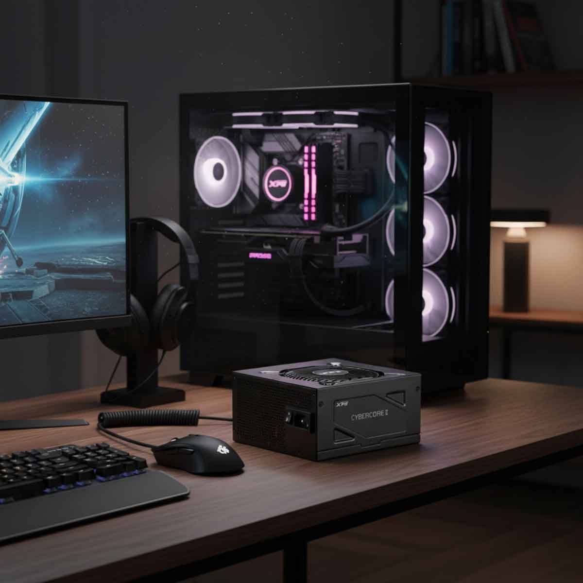 إكس بي جي مزود طاقة 1300W Cybercore II بشهادة 80+ Platinum قياس ATX 3.0 معياري بالكامل