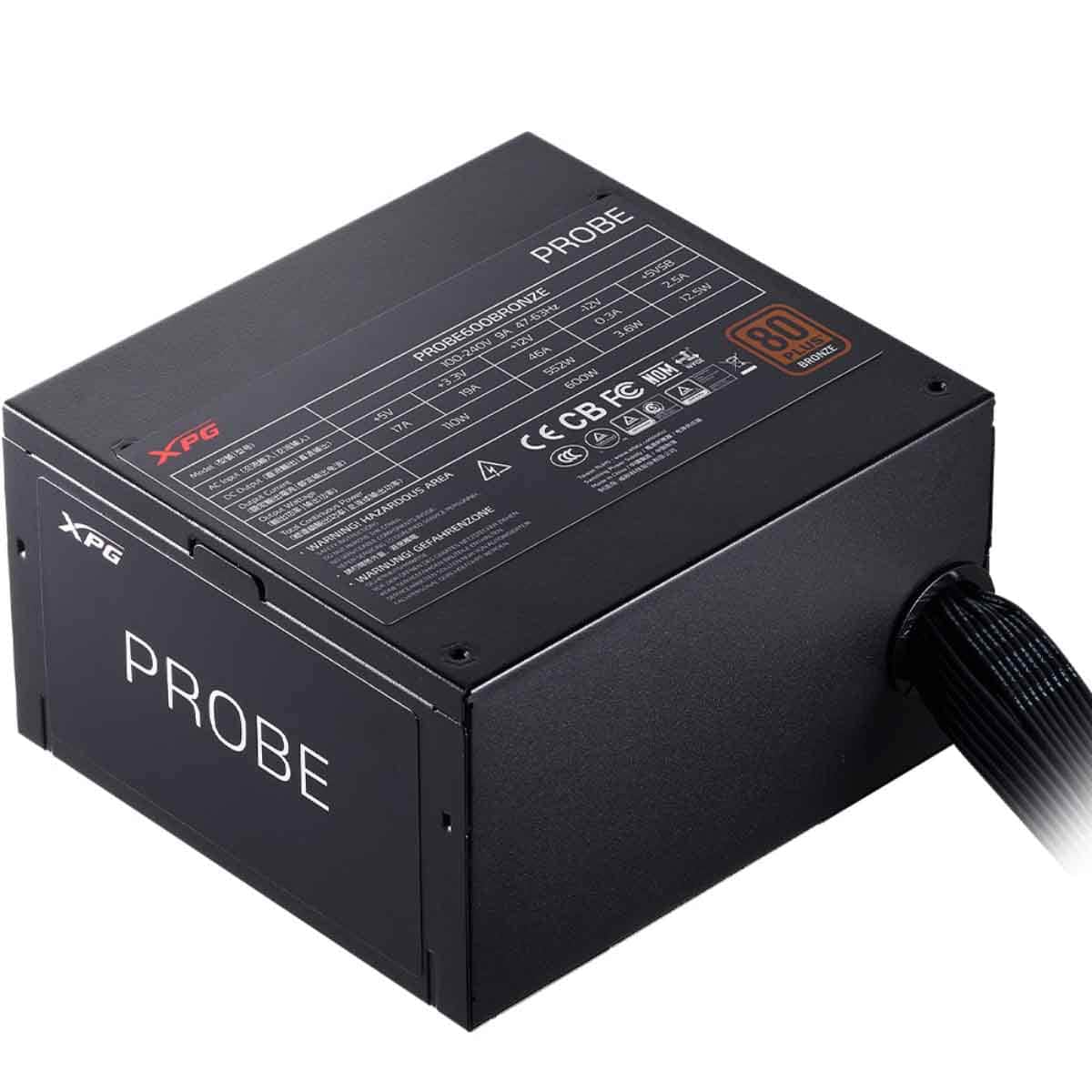 XPG 600W Probe 80+ Bronze ATX v2.52 Non-Modular Power Supply Unit