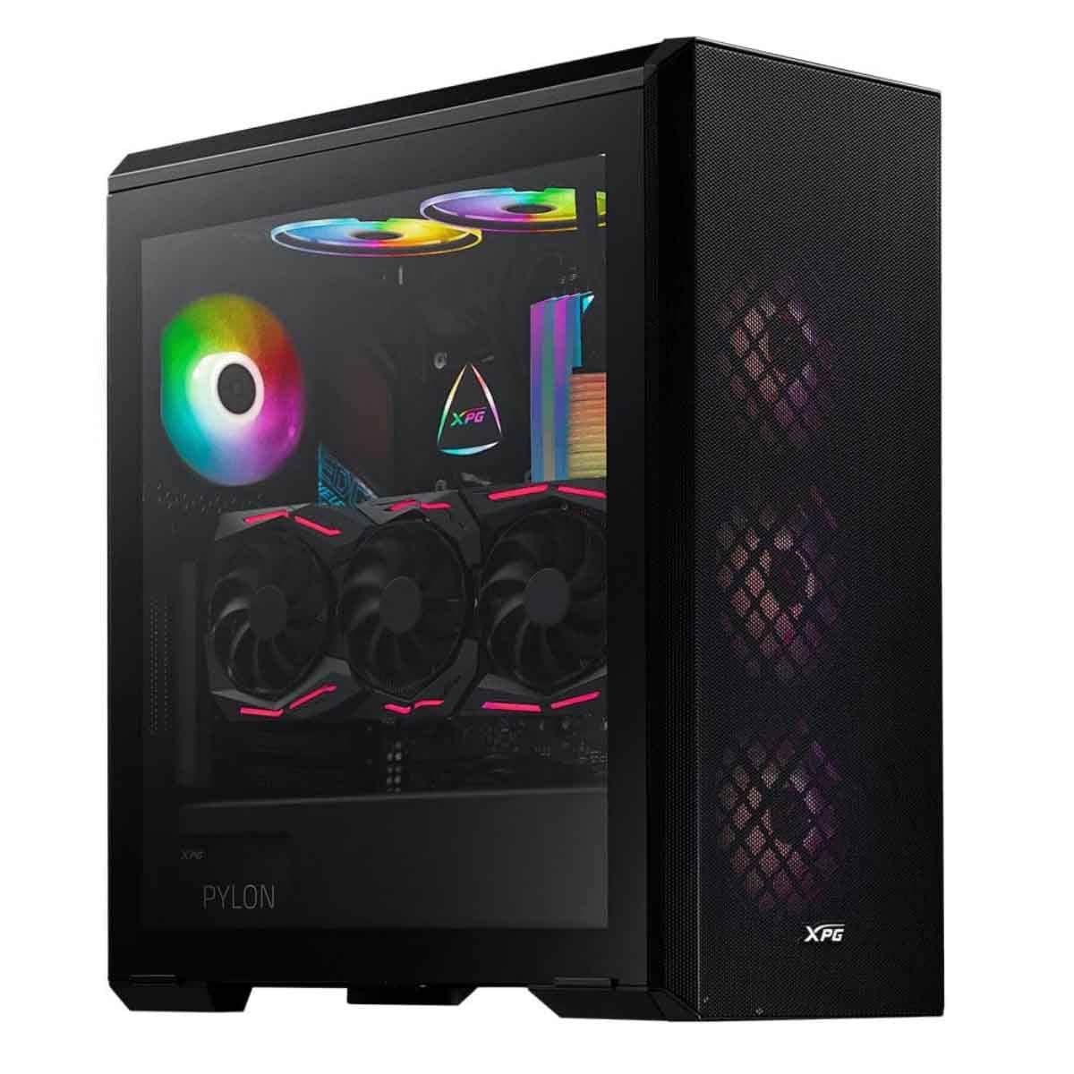 XPG Black 3x Non-ARGB Fans Defender Mesh Front Panel ATX PC Case