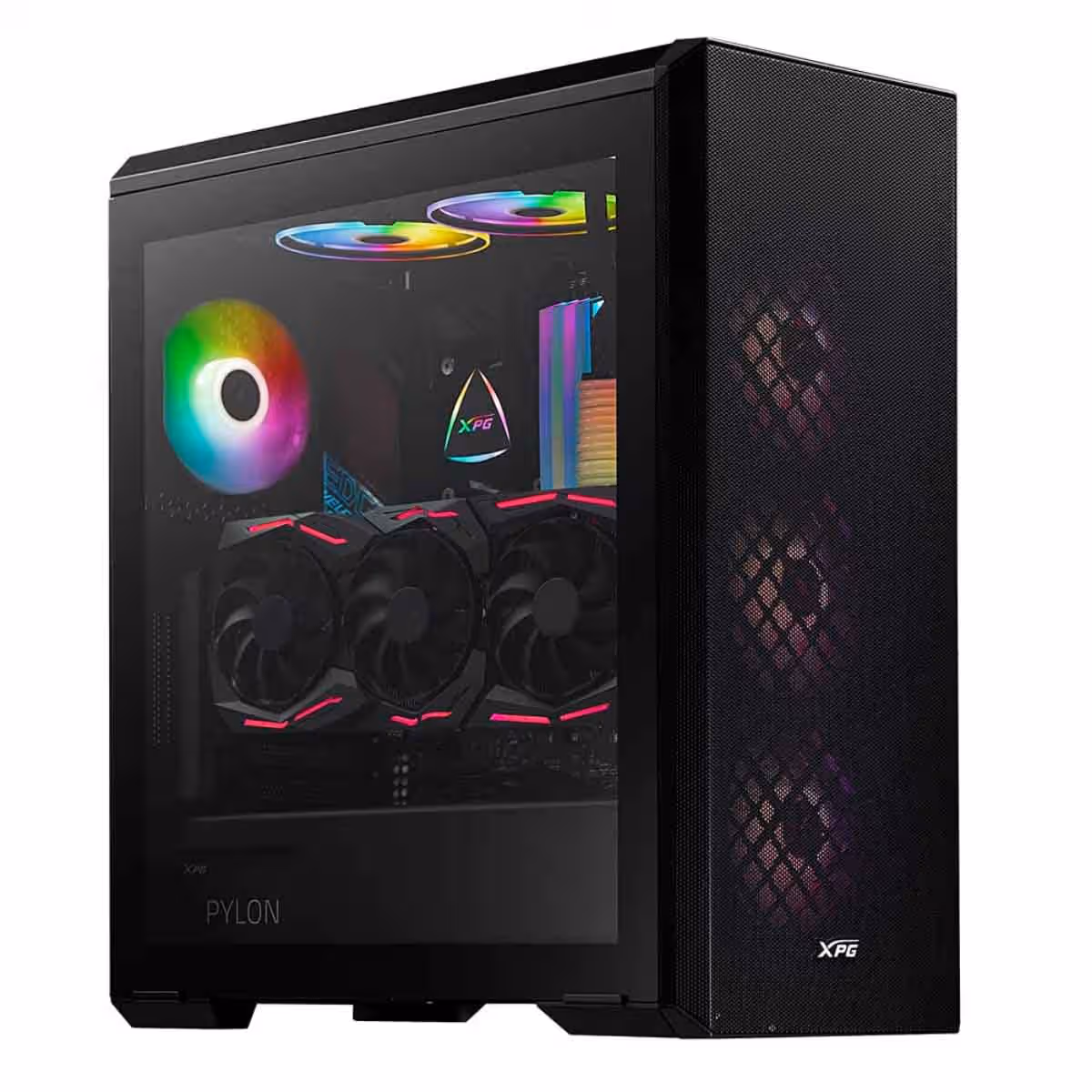 XPG Black 3x Non-ARGB Fans Defender Mesh Front Panel ATX PC Case