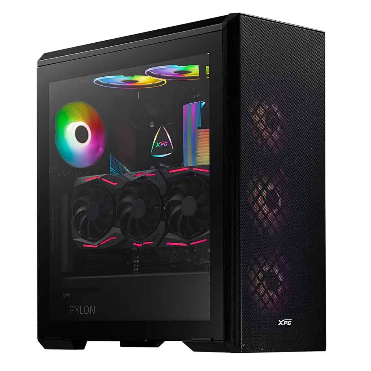 XPG Black 3x Non-ARGB Fans Defender Mesh Front Panel ATX PC Case