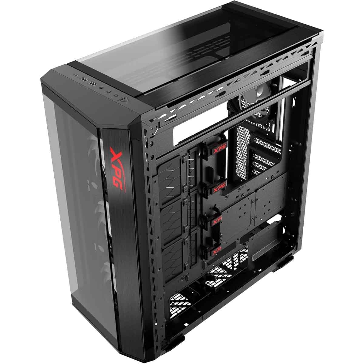 XPG Black 4x ARGB Fans Battlecruiser II Magnetic Panel 420mm Radiator Support ATX PC Case