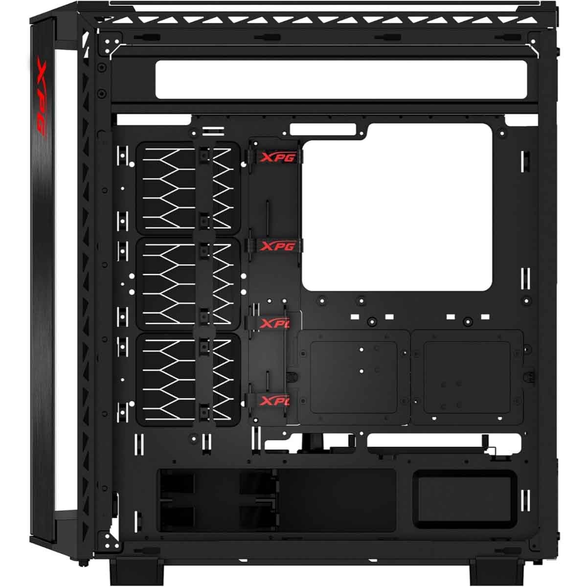 XPG Black 4x ARGB Fans Battlecruiser II Magnetic Panel 420mm Radiator Support ATX PC Case