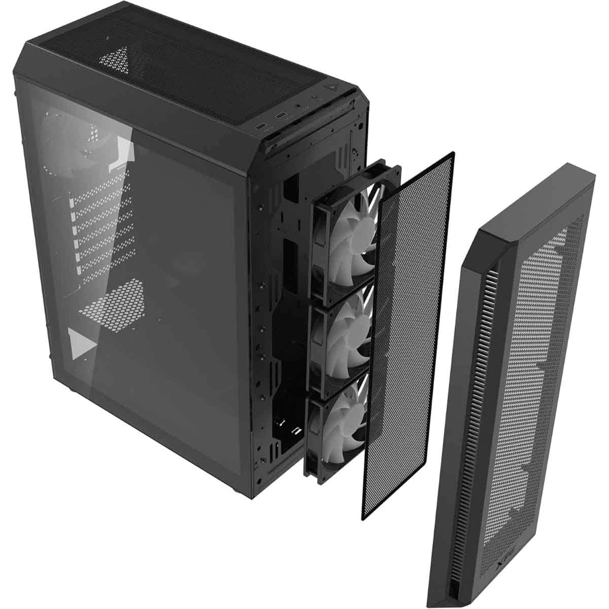 XPG Black 4x ARGB Fans Valor Air Plus 360mm Radiator Support ATX PC Case