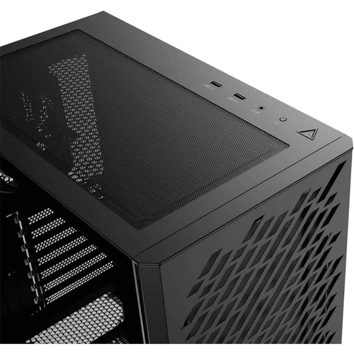 إكس بي جي كيس كمبيوتر ATX باللون الأسود مع 4 مراوح غير ARGB سلسلة Valor Air مع لوحة أمامية شبكية