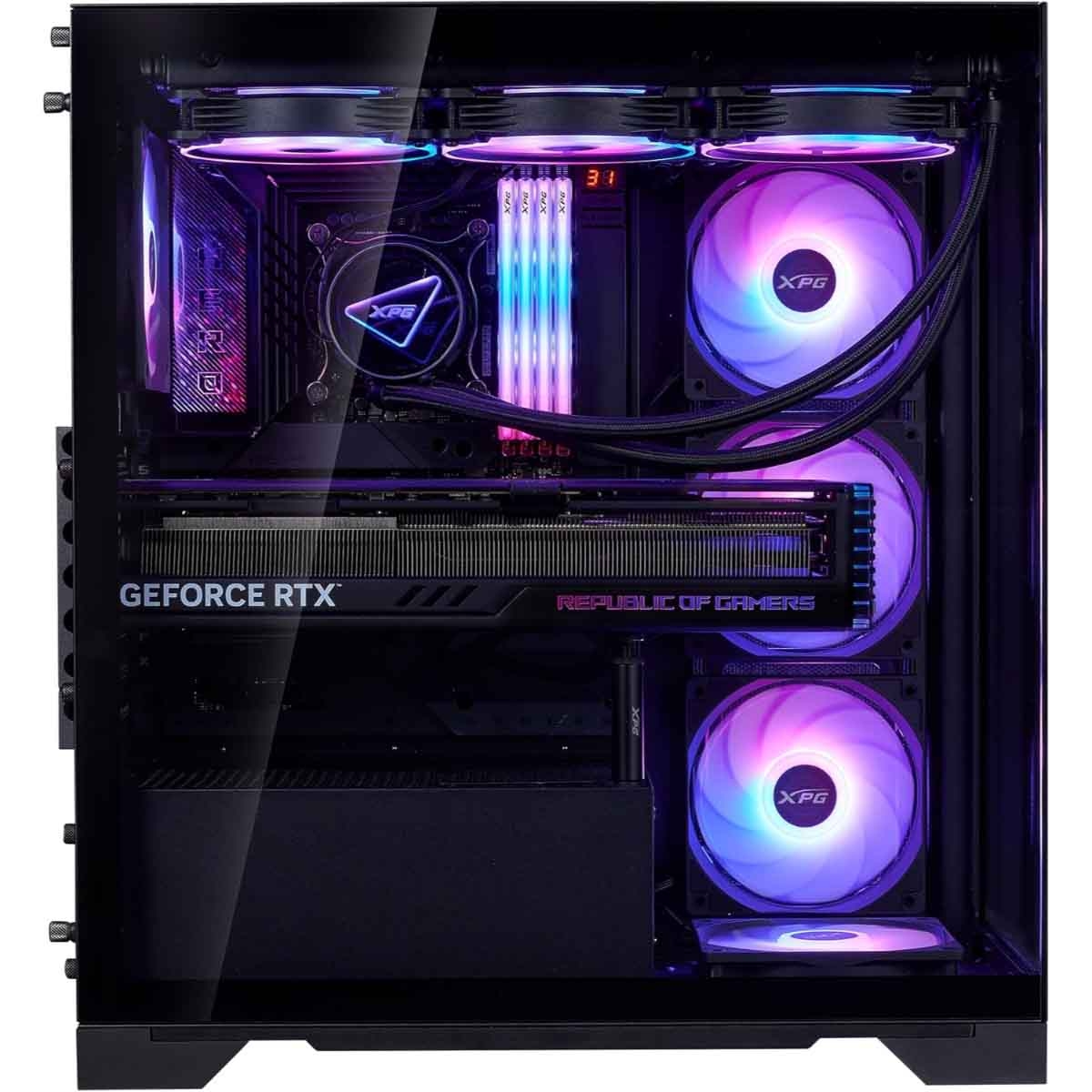 XPG Black 5x ARGB Fans Invader X BTF Horizontal/Vertical GPU Support ATX PC Case
