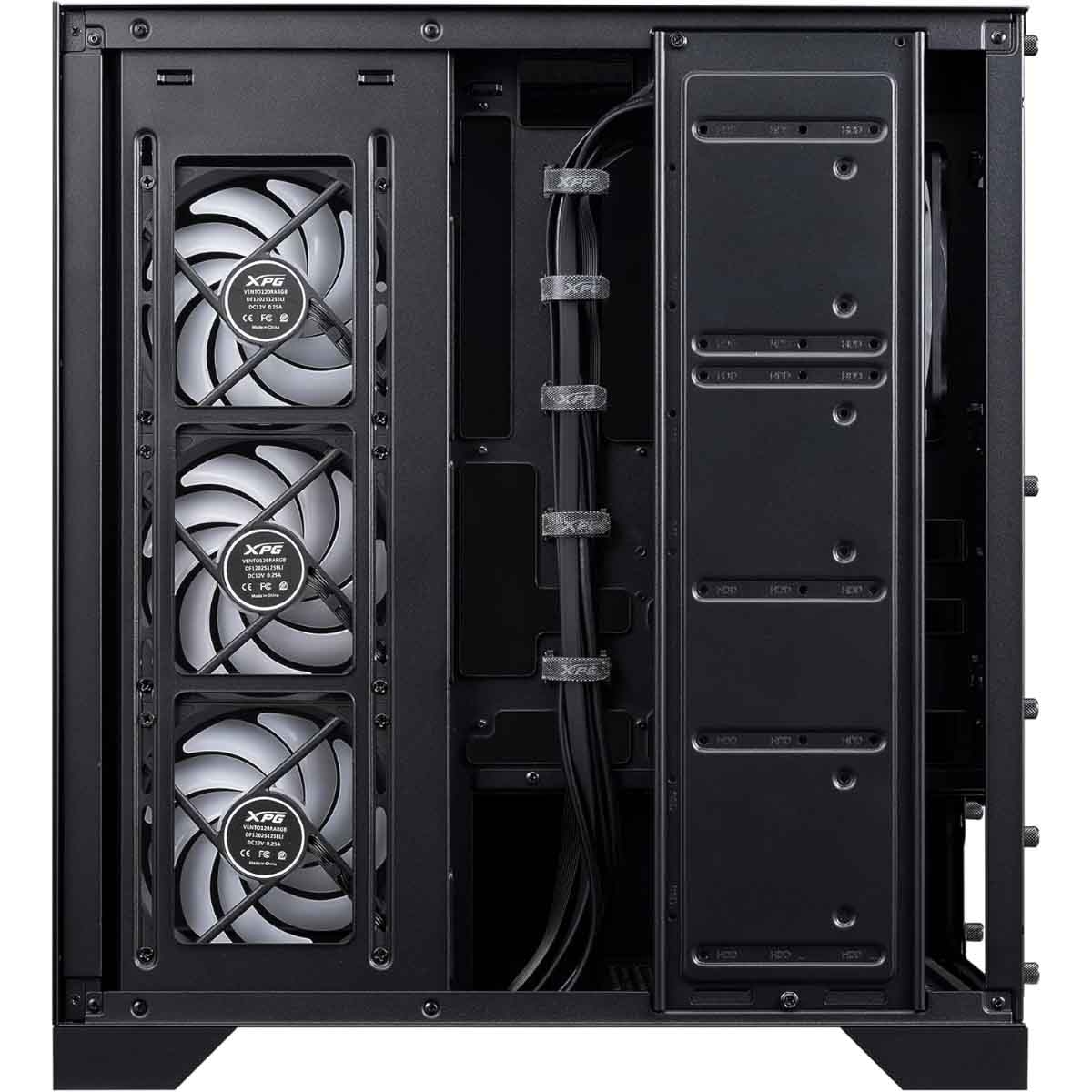 XPG Black 5x ARGB Fans Invader X BTF Horizontal/Vertical GPU Support ATX PC Case
