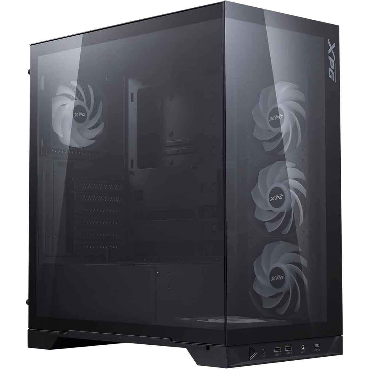 XPG Black 5x ARGB Fans Invader X BTF Horizontal/Vertical GPU Support ATX PC Case