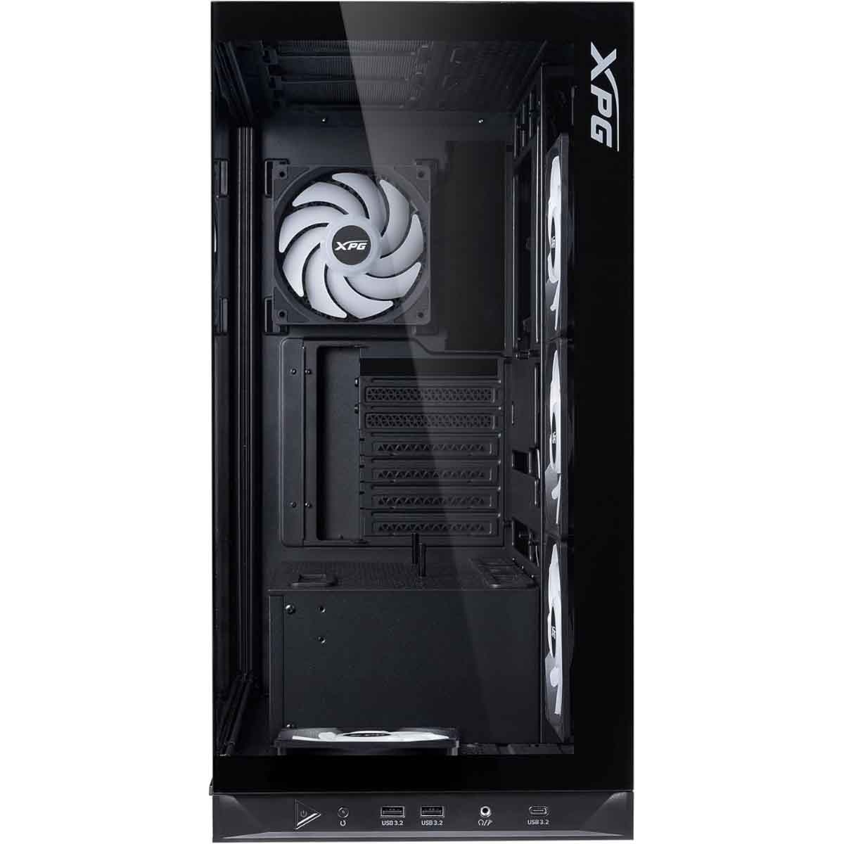 XPG Black 5x ARGB Fans Invader X BTF Horizontal/Vertical GPU Support ATX PC Case