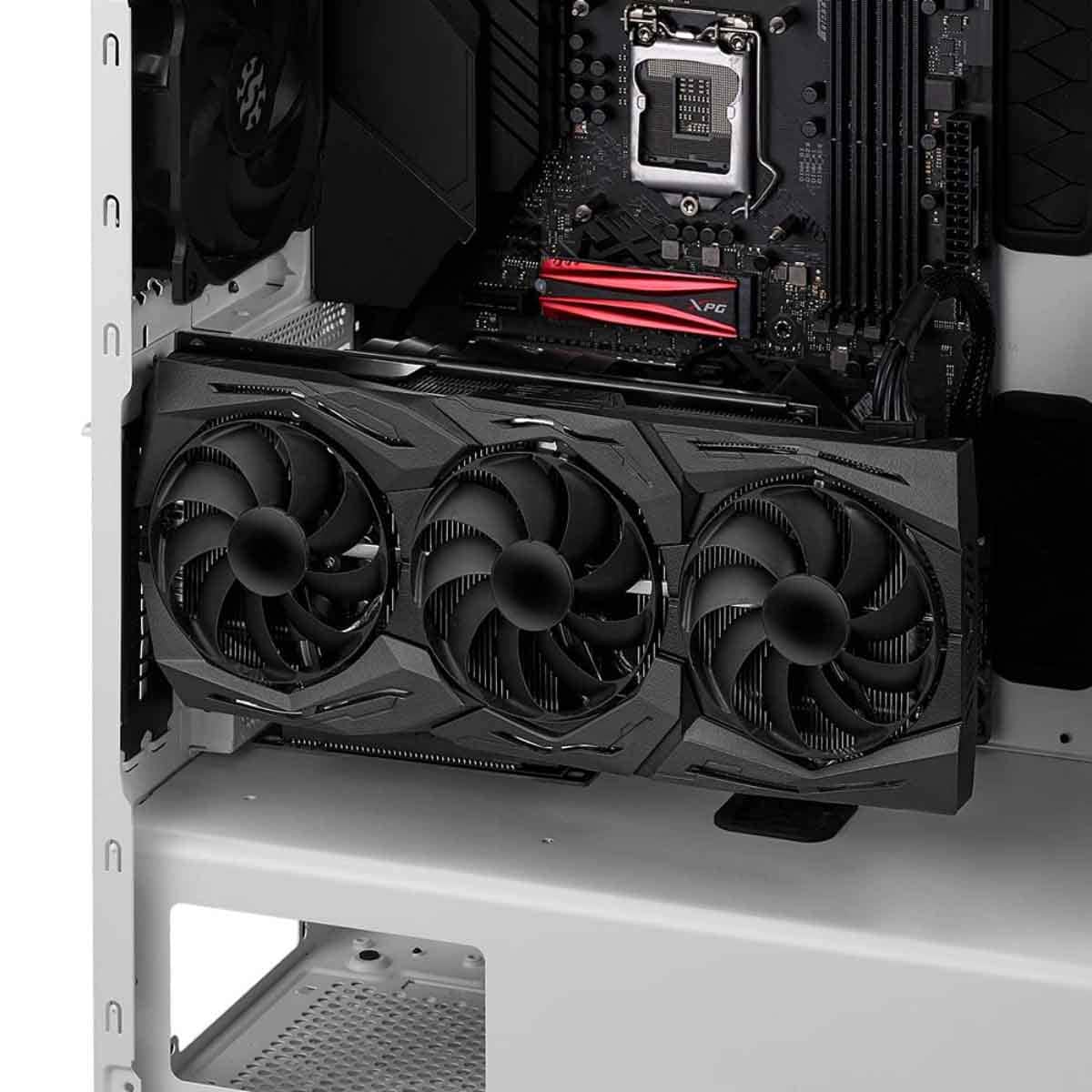 XPG White 3x Non-ARGB Fans Defender Mesh Front Panel ATX PC Case