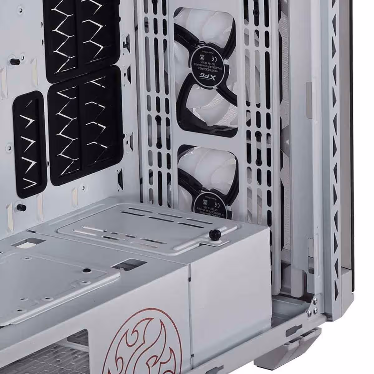 XPG White 4x ARGB Fans Battlecruiser 4-Sided Tempered Glass ATX PC Case