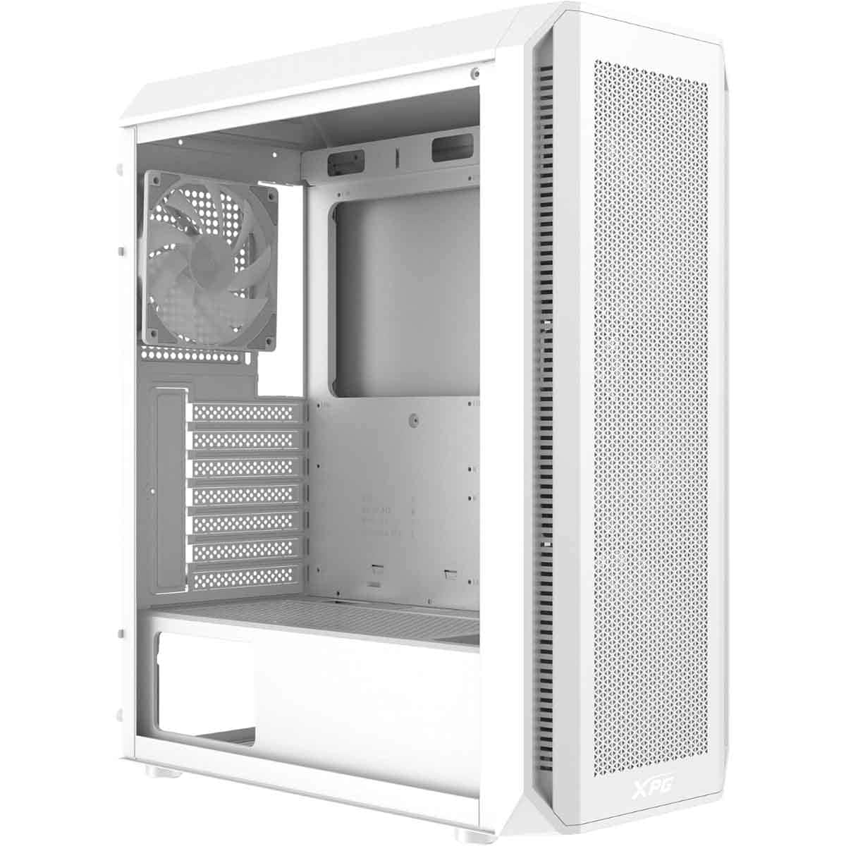 إكس بي جي كيس كمبيوتر ATX باللون الأبيض مع 4 مراوح ARGB سلسلة Valor Air Plus مع دعم ردياتير 360mm