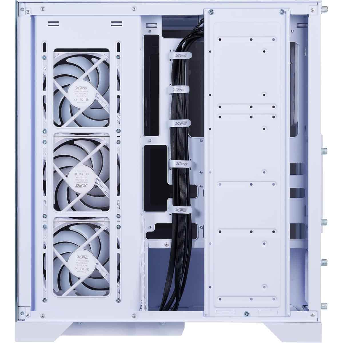 XPG White 5x ARGB Fans Invader X BTF Horizontal/Vertical GPU Support ATX PC Case