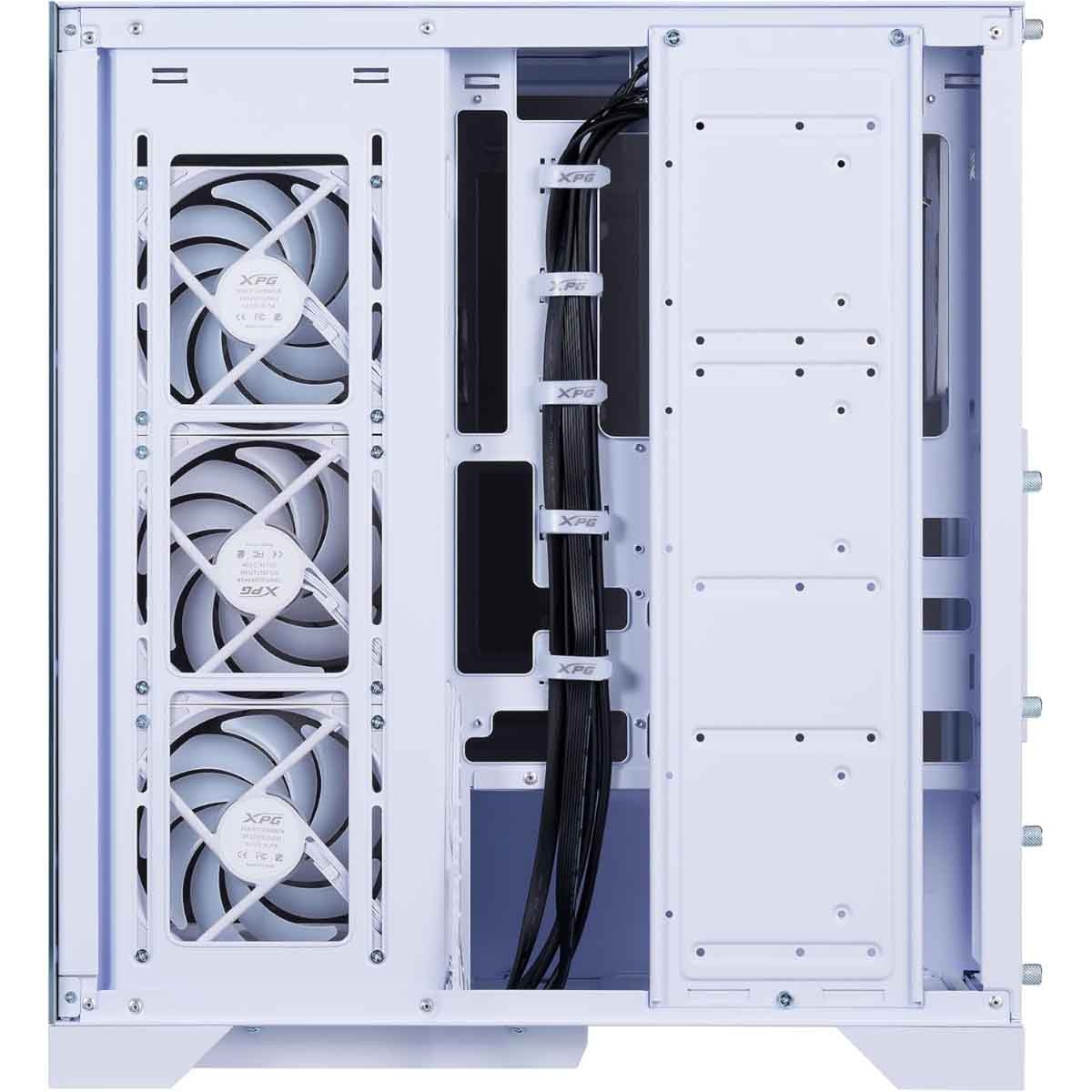 XPG White 5x ARGB Fans Invader X BTF Horizontal/Vertical GPU Support ATX PC Case
