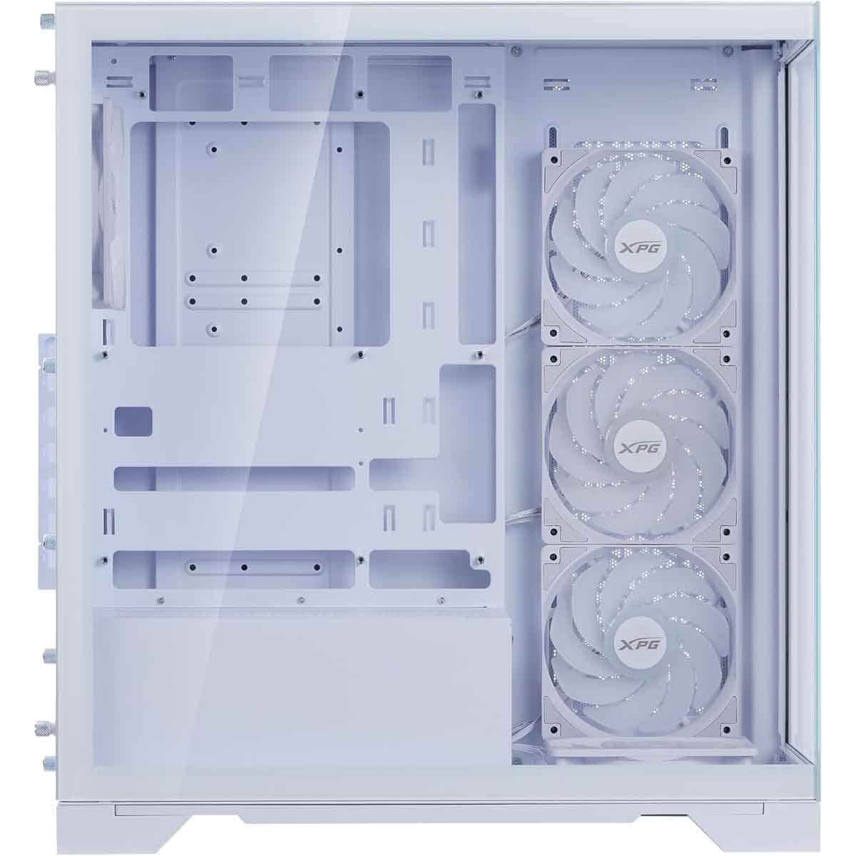 XPG White 5x ARGB Fans Invader X BTF Horizontal/Vertical GPU Support ATX PC Case
