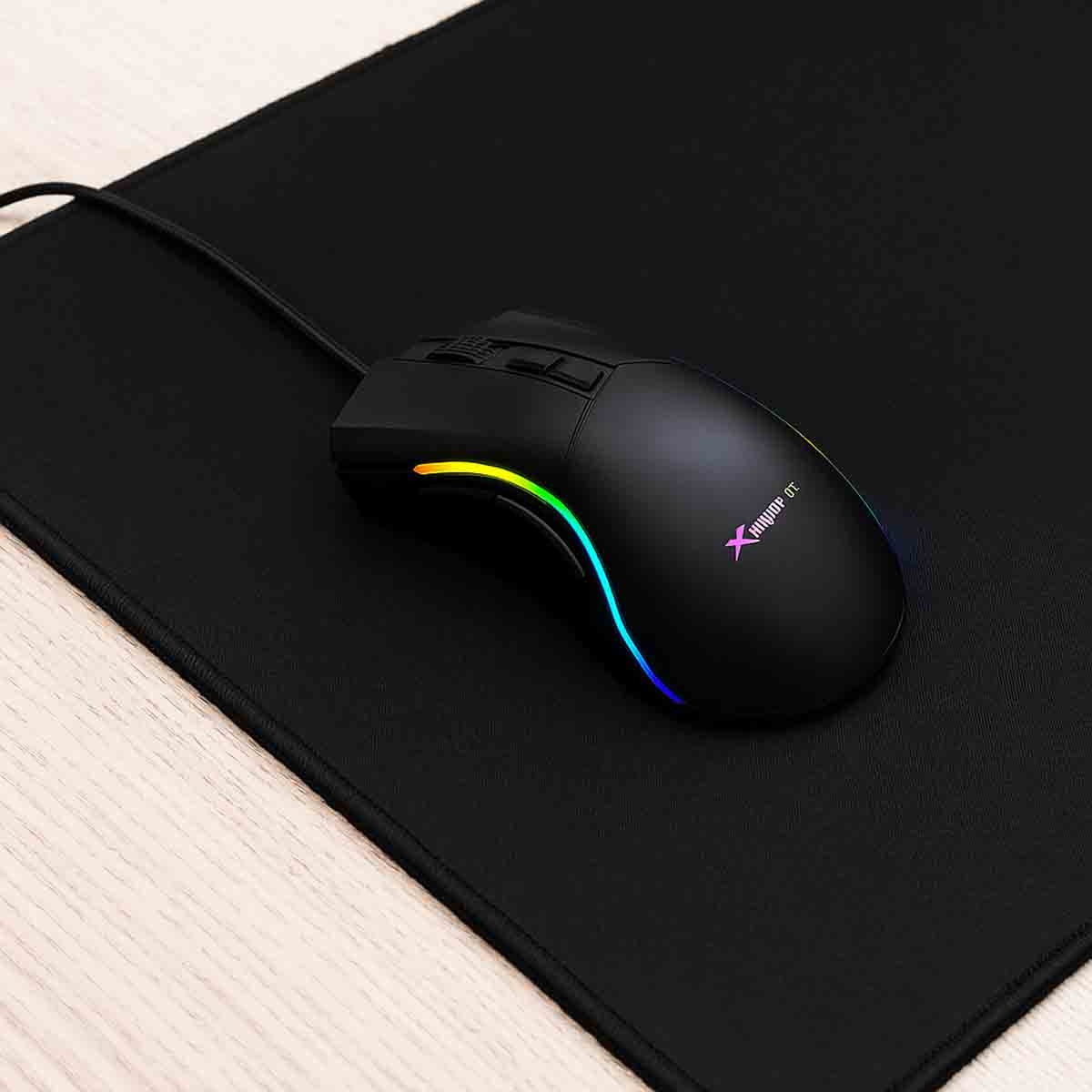 إكسترايك مي ماوس ألعاب سلكي بصري بدقة قابلة للتعديل من 1200 إلى 7200 DPI ومنفذ USB