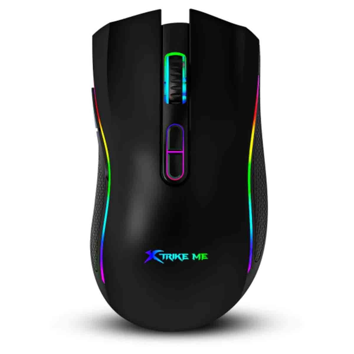إكسترايك مي ماوس ألعاب سلكي بصري بدقة قابلة للتعديل من 800 إلى 7200 DPI ومنفذ USB، لون أسود
