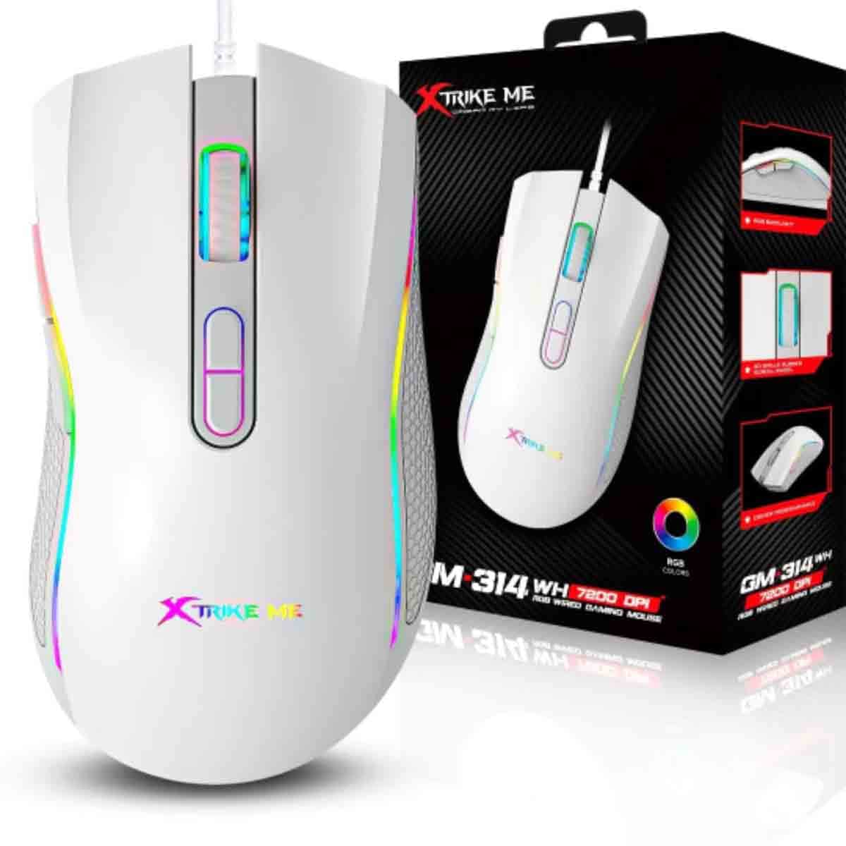 Xtrike Me GM-314WH 800-7200 DPI USB Optical Wired Gaming Mouse