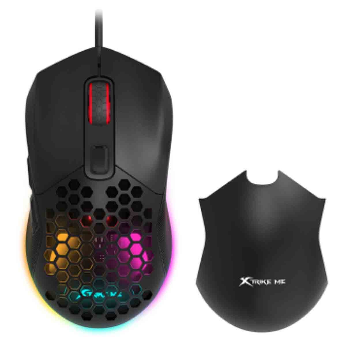 إكسترايك مي ماوس ألعاب سلكي بصري بدقة قابلة للتعديل من 800 إلى 7200 DPI ومنفذ USB